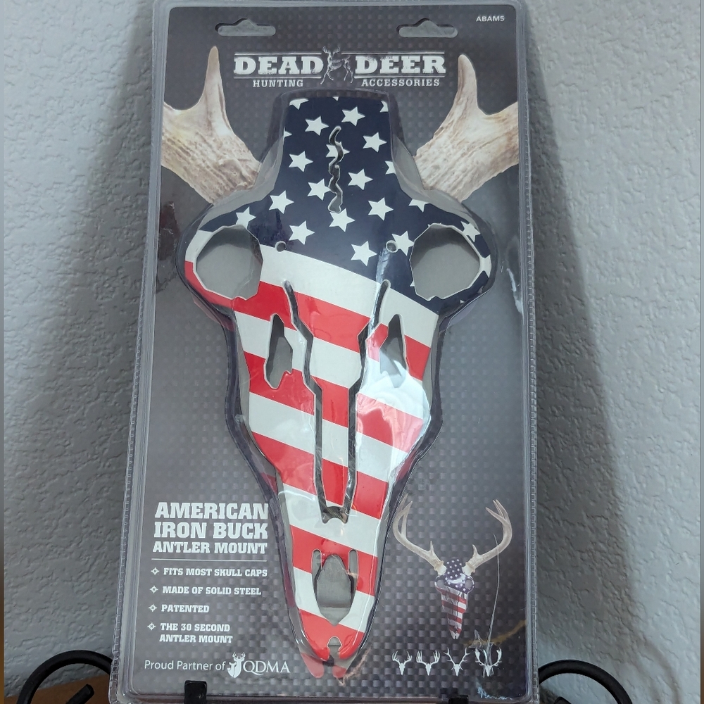 Antler Mount By Dead Deer Patriotic New!